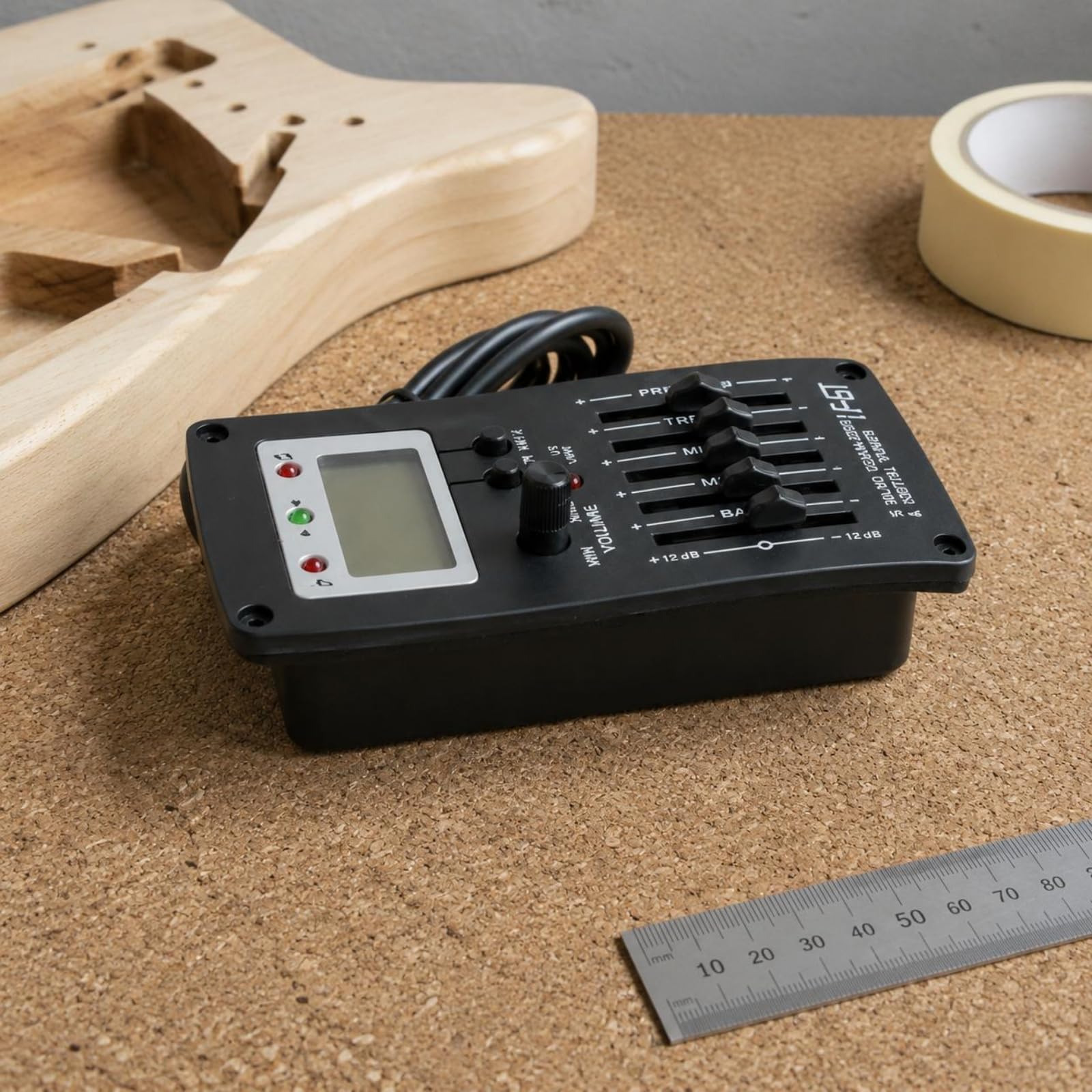 Gitarren-EQ Einbaugerät Gitarren-Tone Control Systemvorverstärker Bass- und Höhenregelung Onboard-Gitarrenpreamplifier für Proberaum