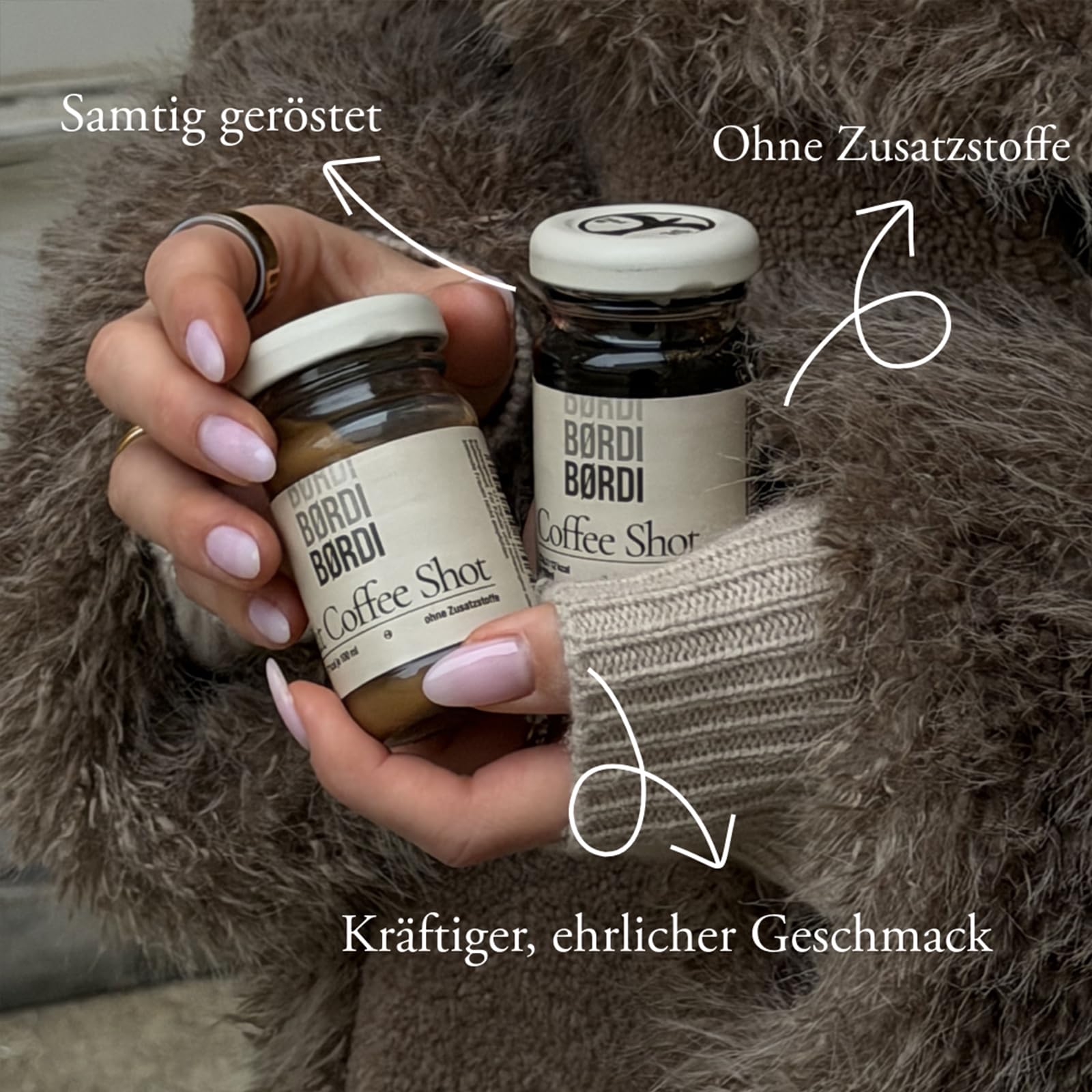 Boerdi Coffee Shot 47 ml – Cold Brew Kaffee Shot – 20% Kaffee Konzentrat – Ohne Zuckerzusatz – 12 kcal, 98 mg Koffein pro 100 ml – Zuckerfreier Wachmacher