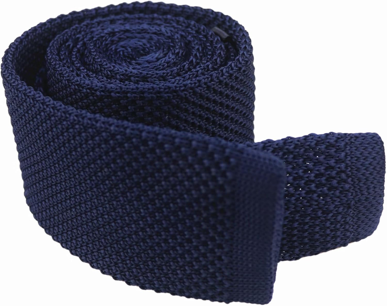 Men's Casual 2" Knit Tie Vintage Necktie Smart Sock Ties Square-Cut