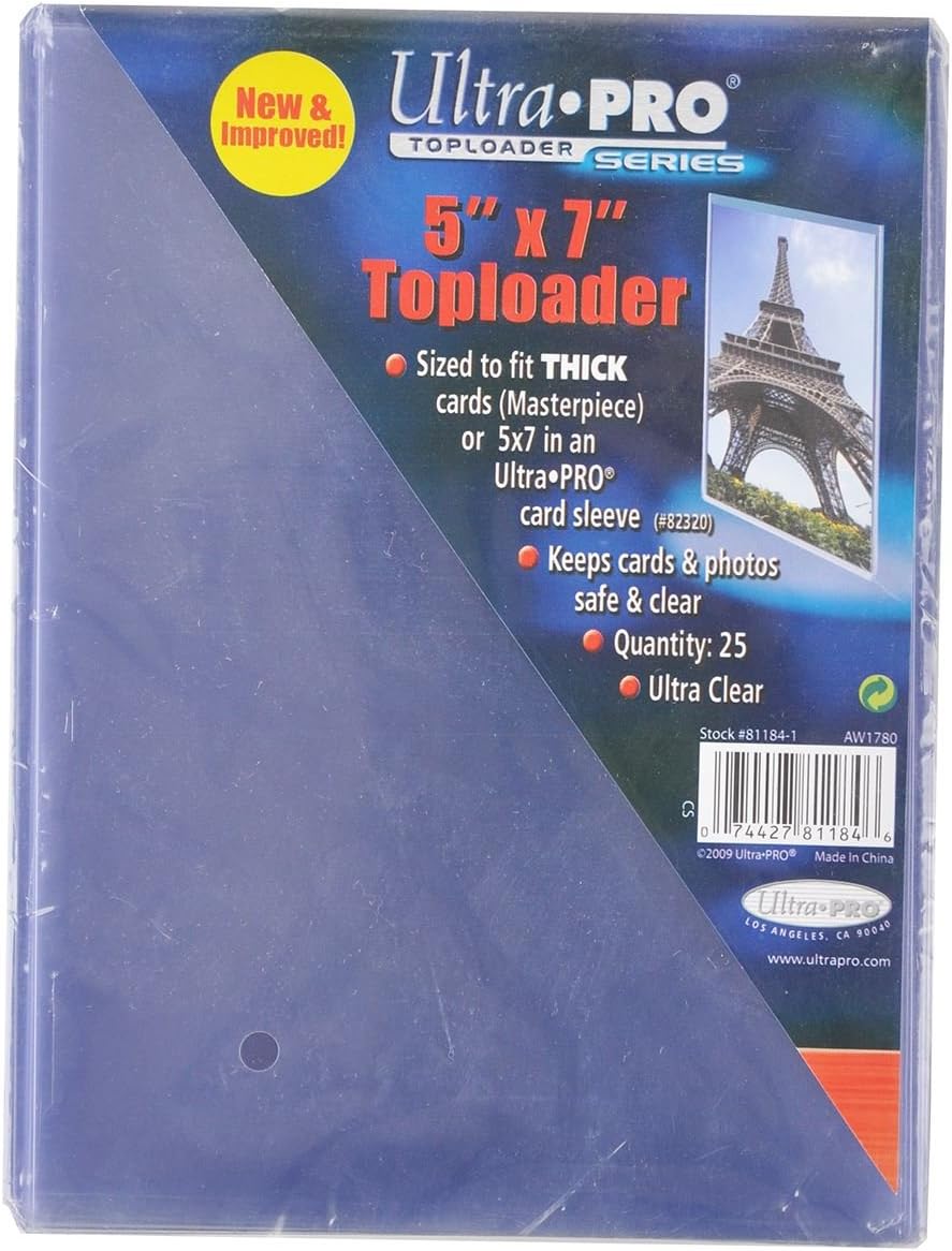 25 5x7 Sized Toploaders - Rigid UltraPro Storage Sleeve