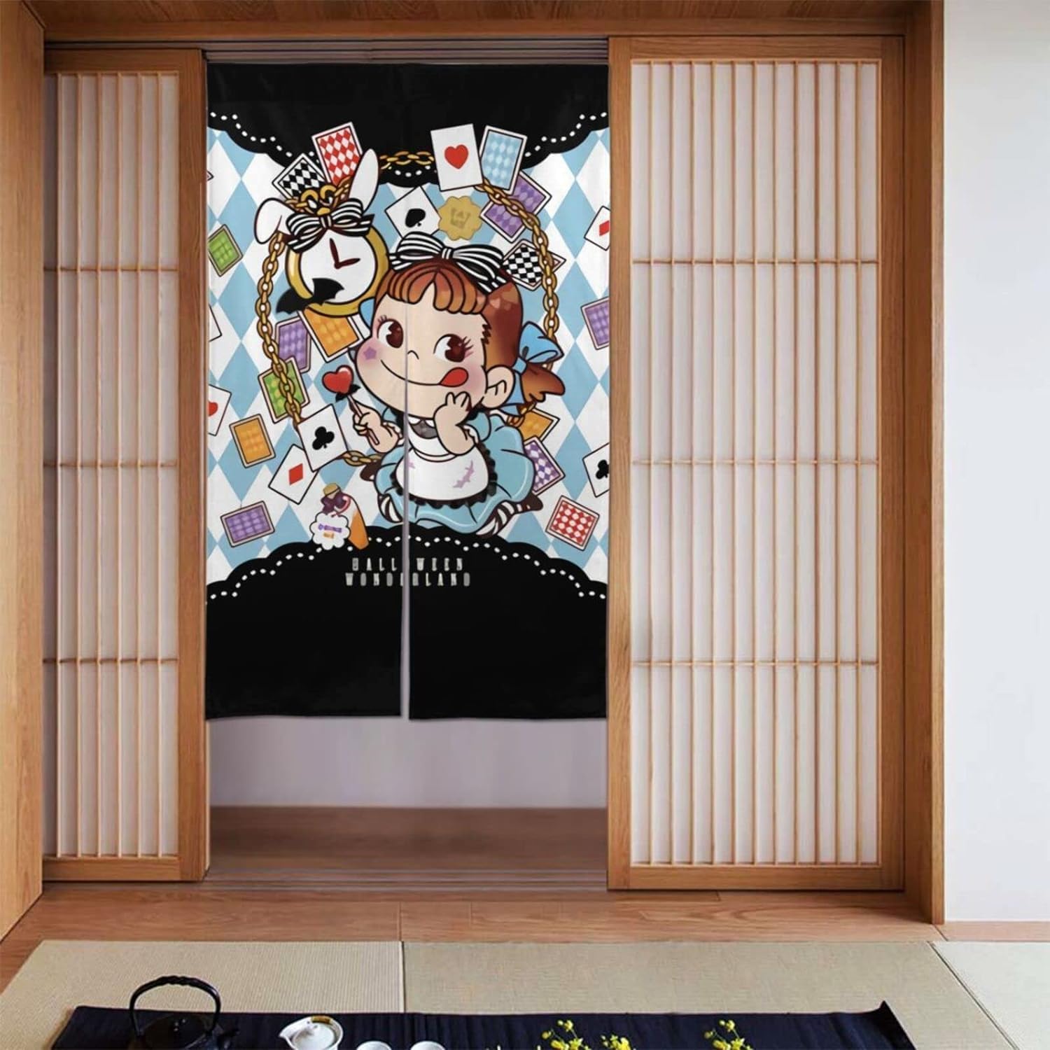 Amazon｜ペコちゃん のれん 間仕切り 遮光 暖簾 ロング 目隠し