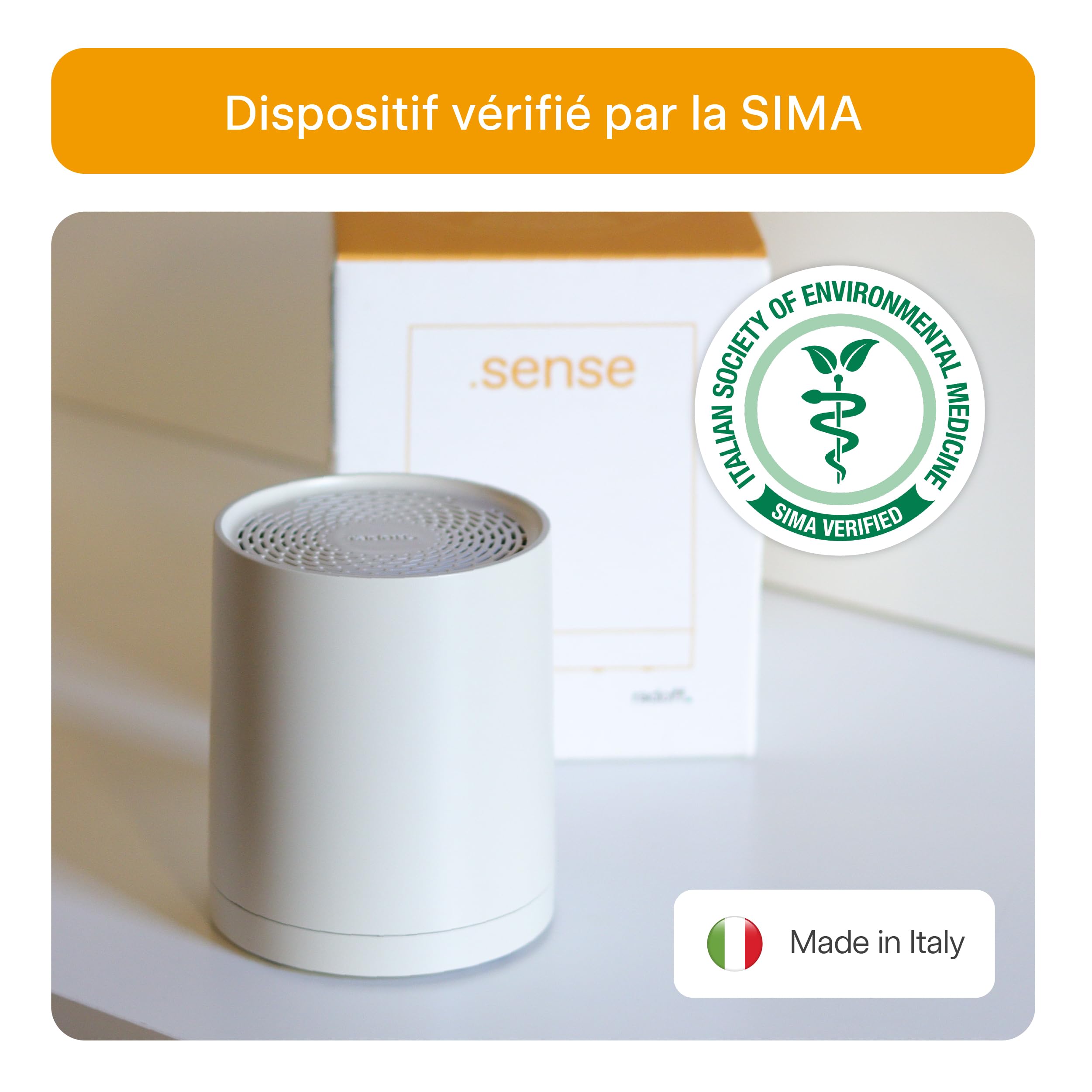Radoff Sense- Appareils Mesurant Qualité Air Intérieur avec Capteur Radon, Humidité et Pression Air, Détecteur CO2 COV PM Compatible avec Alexa, Intégration Complète à Venir, Thermomètre Connecté WiFi