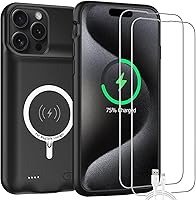Vista 12 de Funda de batería para iPhone 11, mejorada de 10000 mAh, funda protectora de alta capacidad, recargable, cargador de batería extendida, compatible