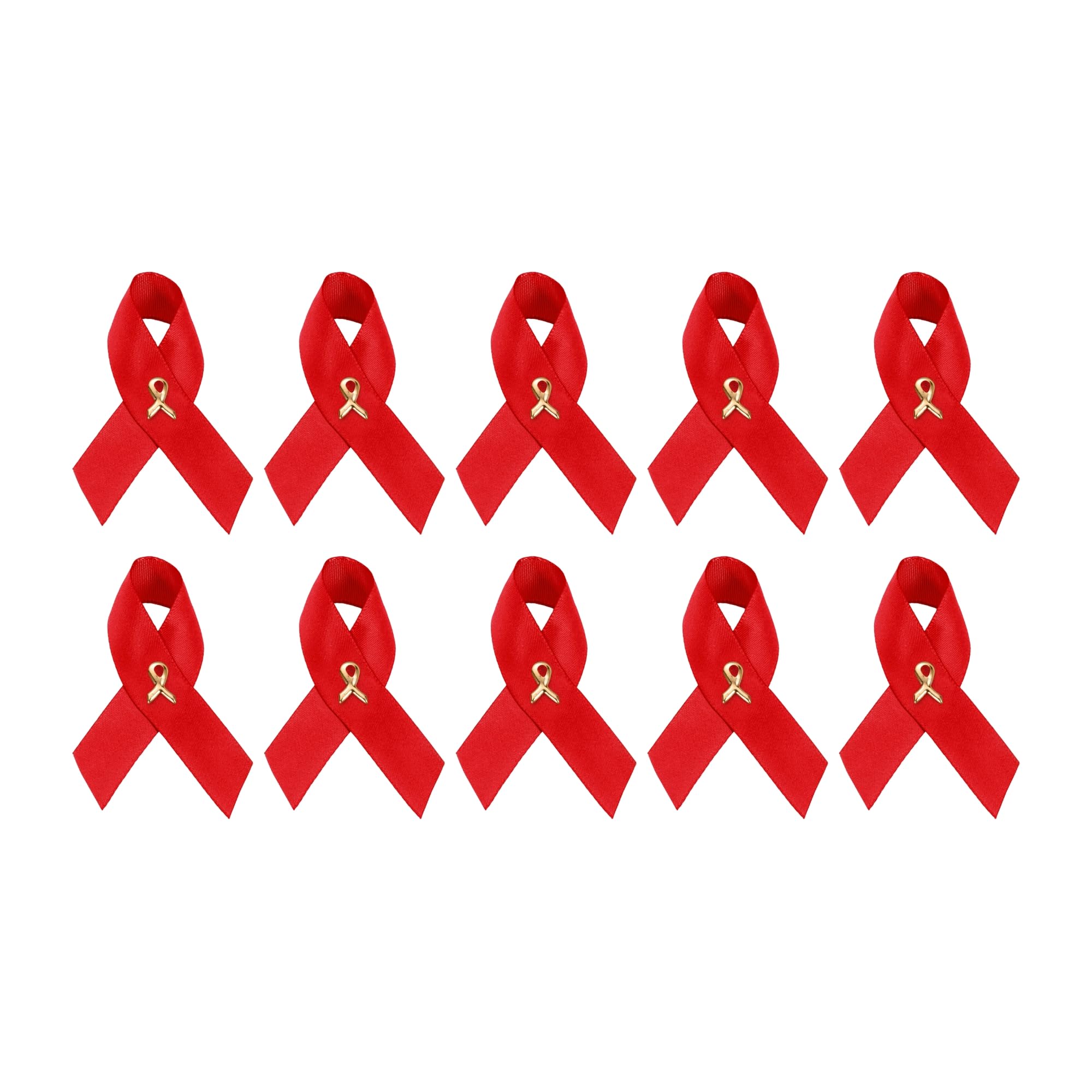 1/2/5/10/25/50/100pcs Satin Awareness Ribbon Pins (Pick your color), for Cancer &amp; Disease Awareness, Bulk Quantities for Fundraising, Events, Gift Giving