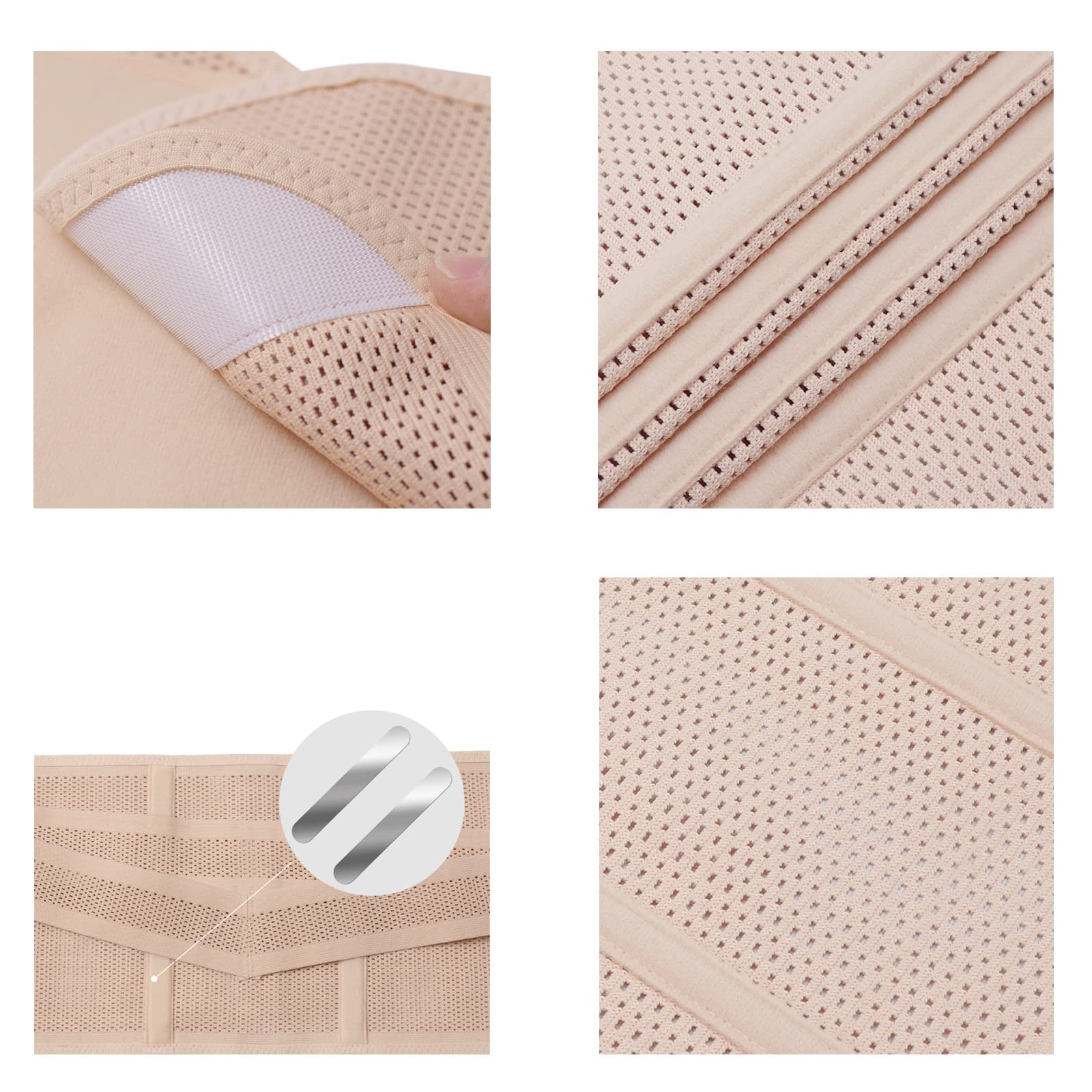 3 in 1 Erholungsgürtel nach der Geburt, atmungsaktiv, elastisch, verstellbar, nach der Geburt, Stützgürtel, Bauch nach Bauchband, Taille, Beckengurt, Schwangerschaft, postnatale Shapewear, Fleisch,