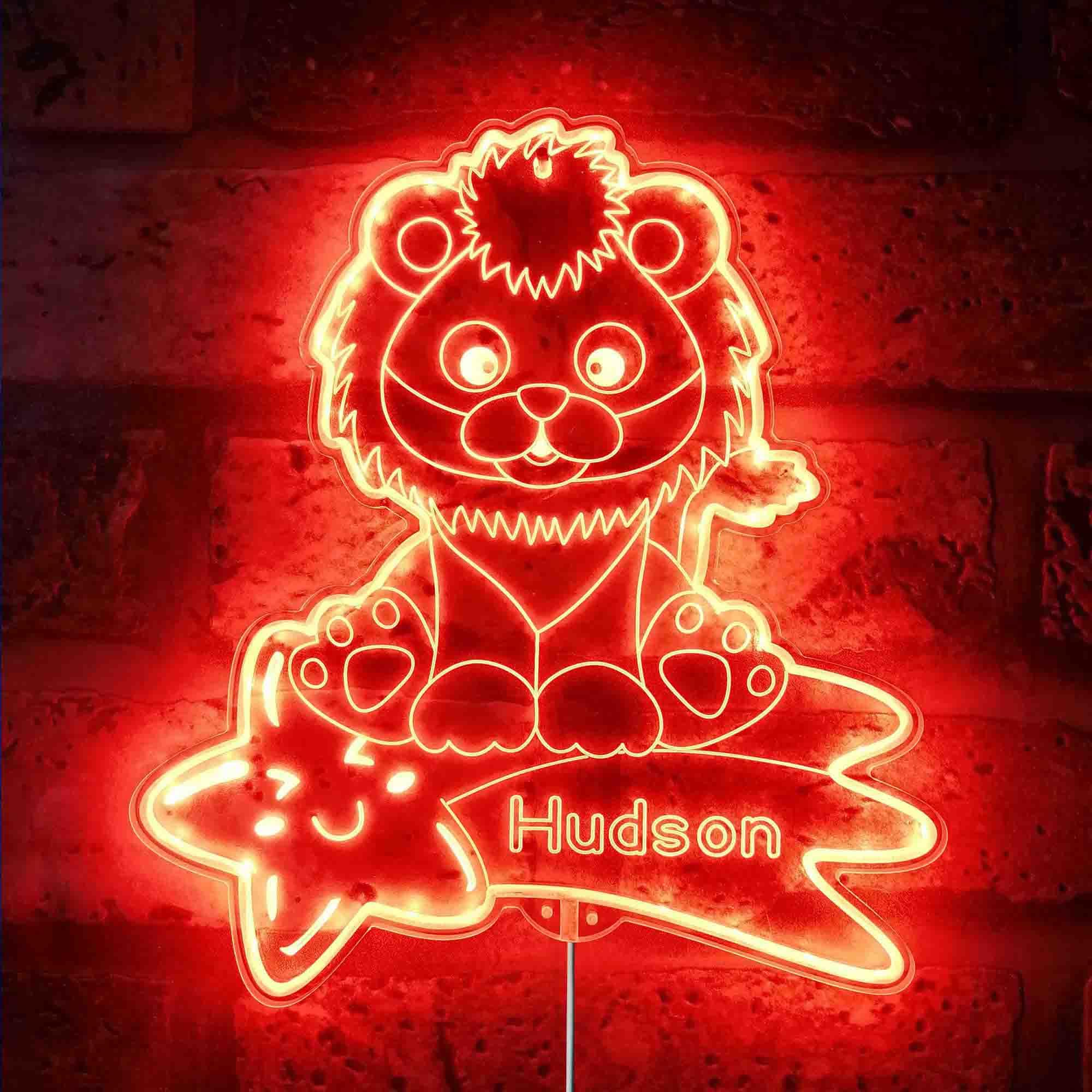 ADVPRO Name Personalized Lion RGB Dynamic Glam LED Sign - Cut-to-Edge Shape - Smart 3D Wall Decoration - Multicolor Dynamic Lighting - st06s44-fnd-p0004-tm