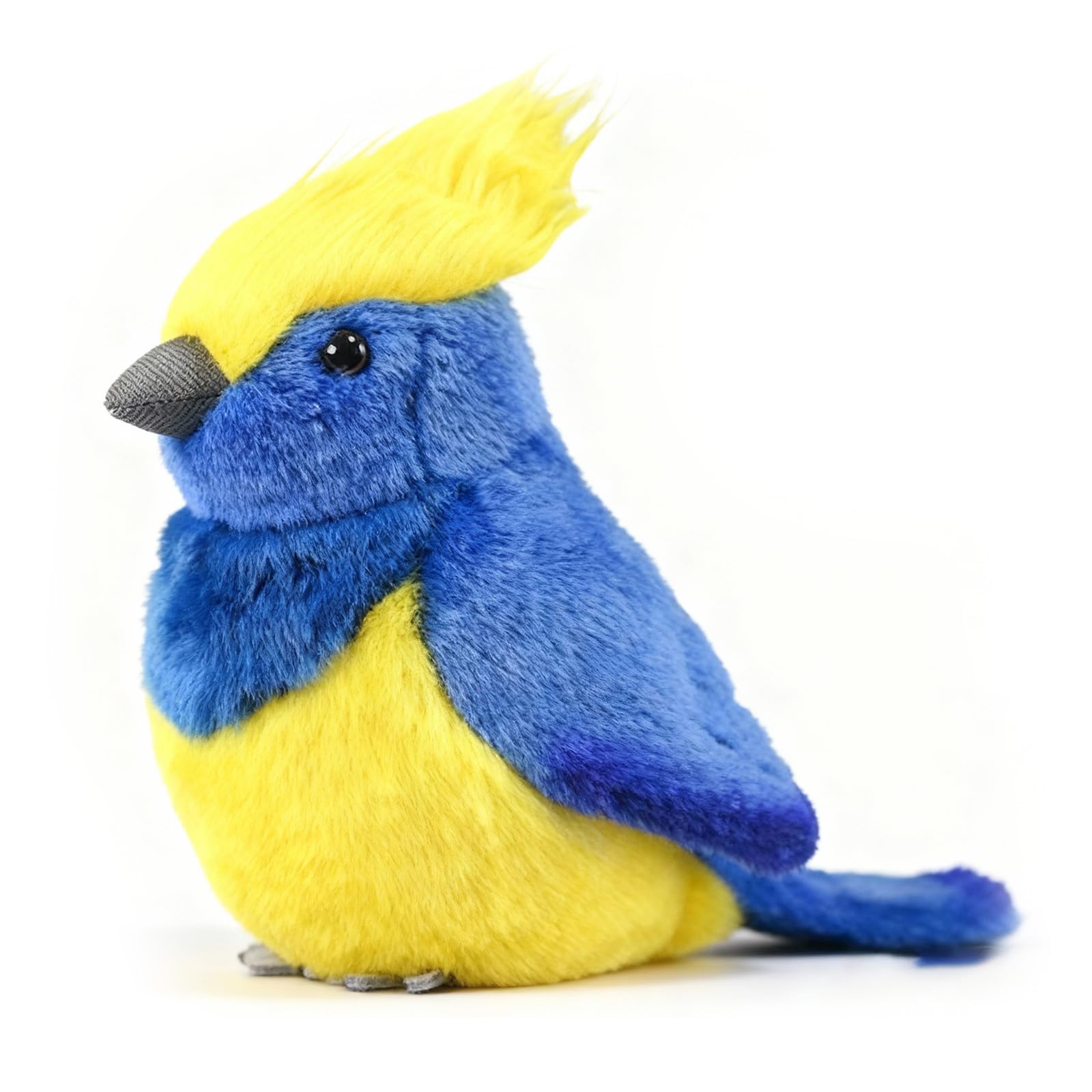 PuffPurrs Lifelike Crested Tit Plush Toy, Realistic Prominent Head Crest Stuffed Animal, Cute Crest Bird Toy Keychain Gift, 15 Cm/6 In — image 1