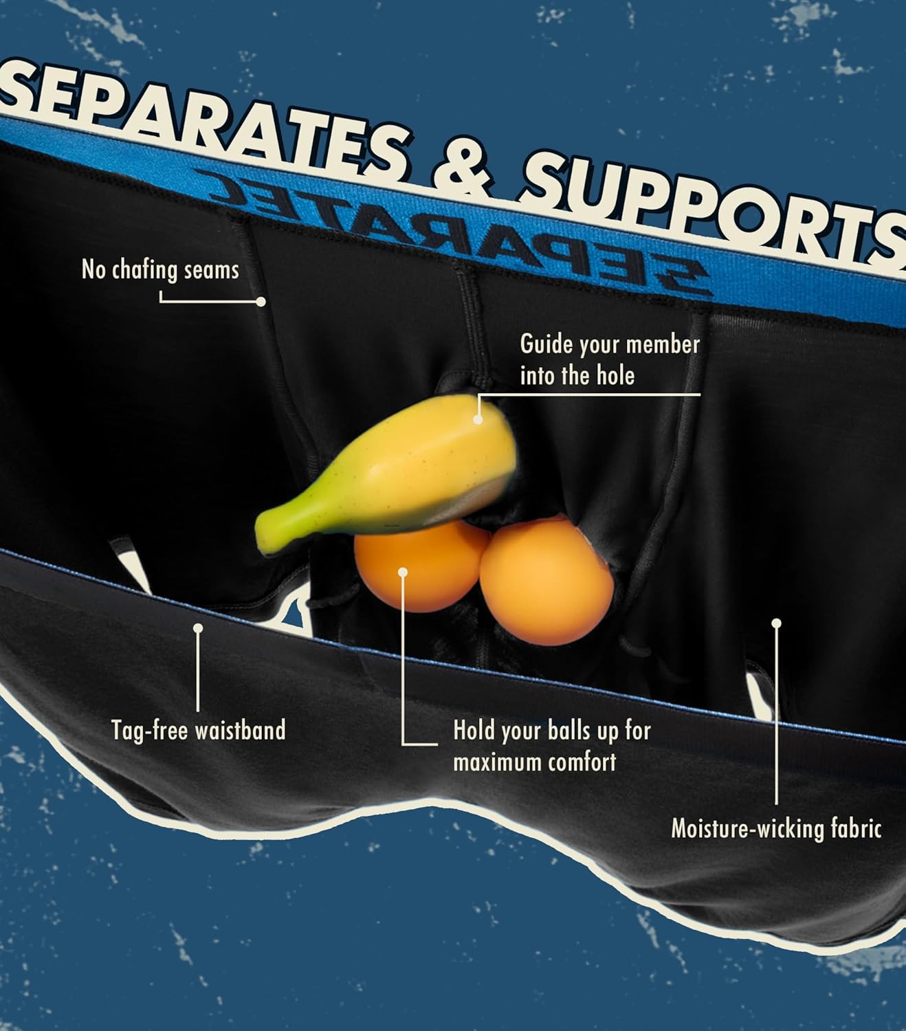 Separatec Dual Pouch Mens Underwear Breathable Cooling Rayon Made from Bamboo Underwear Men, Boxer Briefs and Trunks 7 Pack - Image 4