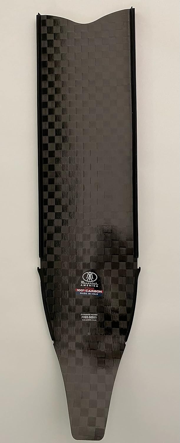 Maverick America DJ Sand Tiger Carbon Freediving, Spearfishing, Scuba Diving Fins | Superlight Carbon Fins, White, 8.5-9