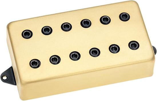 DiMarzio DP258 Regular Spaced Titan Humbucker Neck Pickup, Satin Gold Cover w/Bl