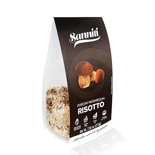 Miniatura 2 de Sanniti Risotto italiano de hongos Porcini  Sin gluten  Vegano  Ingredientes naturales  Añade agua y cocina, 7.58 onzas (paquete de 3)