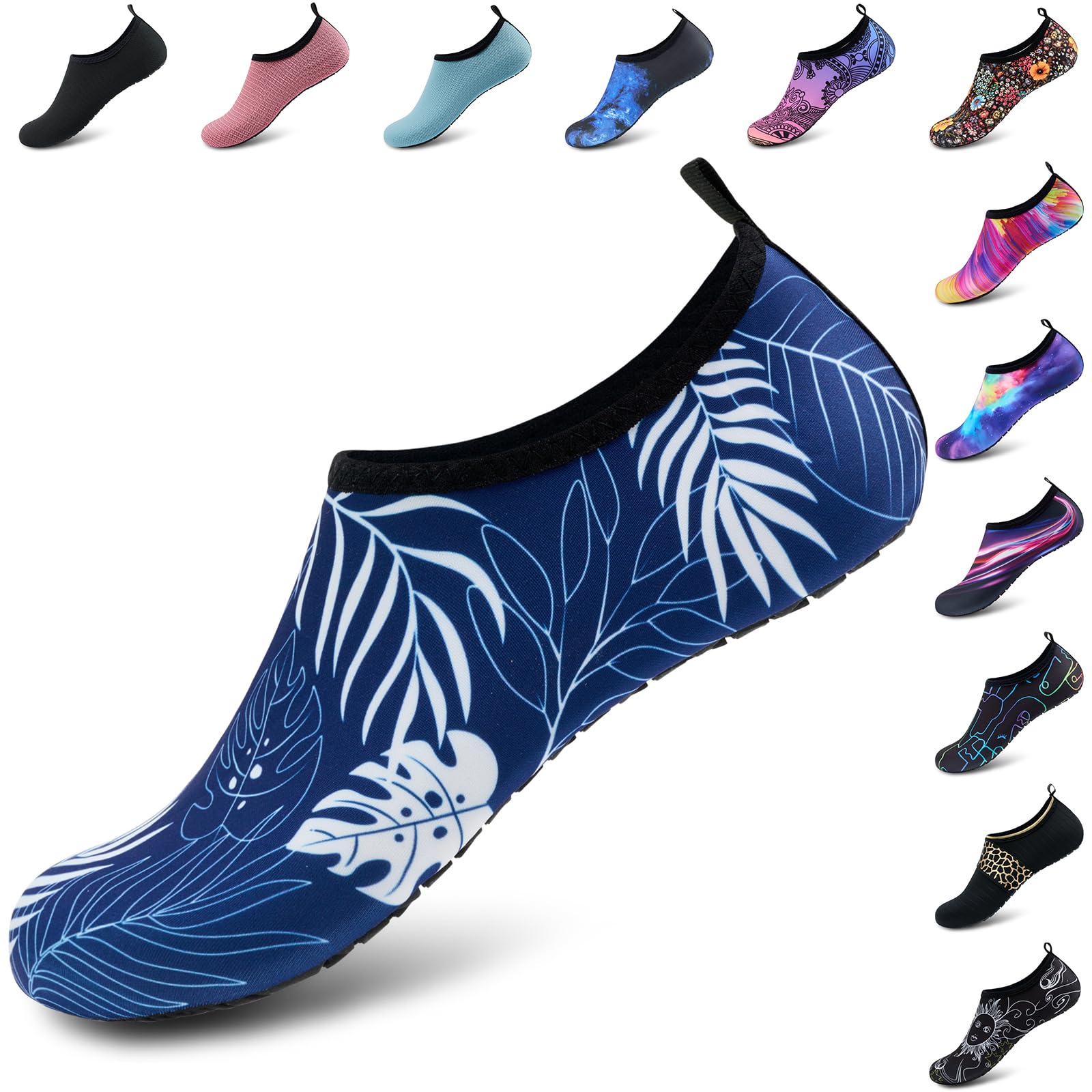 DeevikeWater Shoes for Women Men Barefoot Quick-Dry Aqua Socks Slip-on for Beach Swim Surf Yoga Exercise