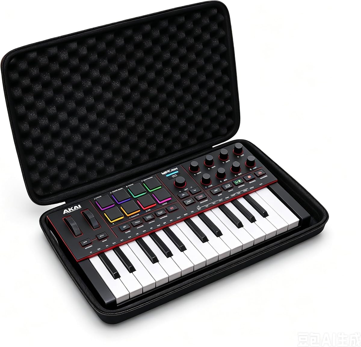 XANAD Hard Case for Akai Professional MPK Mini IV MIDI Controller, Black | for Arturia MiniLab 3 Universal MIDI Controller, EVA Protective Bag with Shockproof Interior, for MIDI Keyboard & Accessories