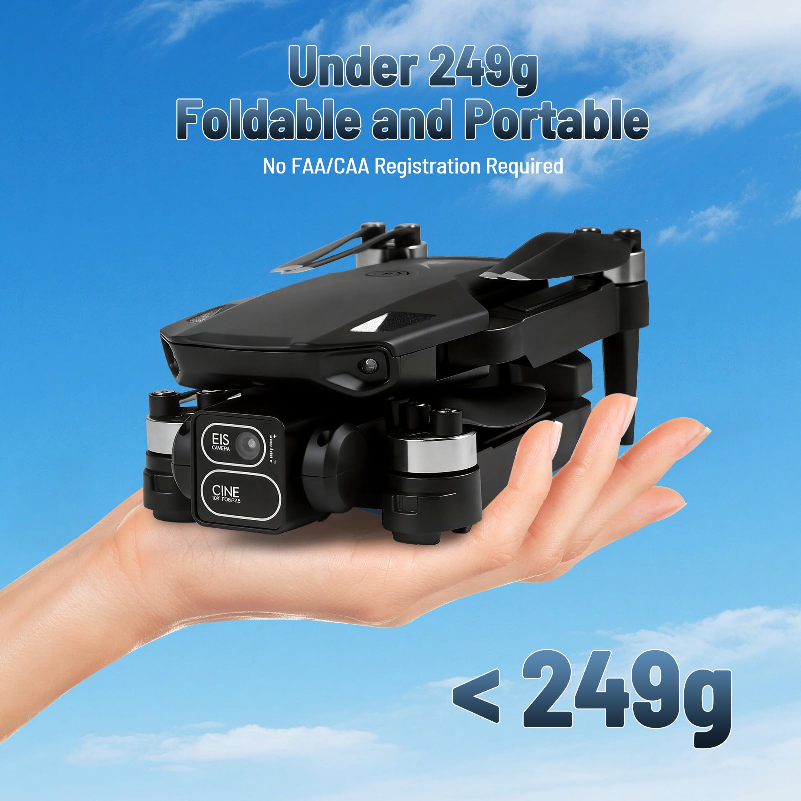 Drohne mit Kamera HD 4K,RC Faltbare FPV WiFi Live Ãœbertragung Drohne für Kinder Anfänger,2 Akku Lange Flugzeit,Headless Modus,Flugbahnflug,Hindernisvermeidung,One Key Start/Landen,Headless Modus