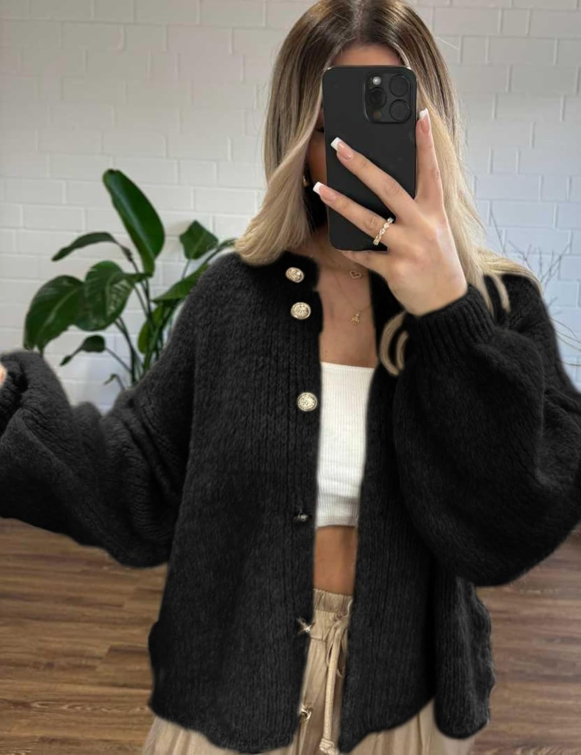 SeekMe Womens Cardigan Sweaters Casual Lightweight Long Sleeve Button Up Knit Oversized 2026 Fall Outwear