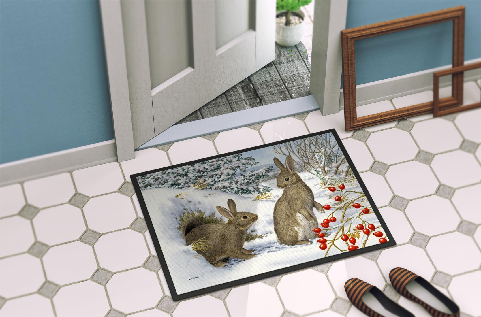 Caroline's Treasures ASA2181MAT - Tappetino Invernale per Interni ed Esterni, 45,7 x 27”, Multicolore