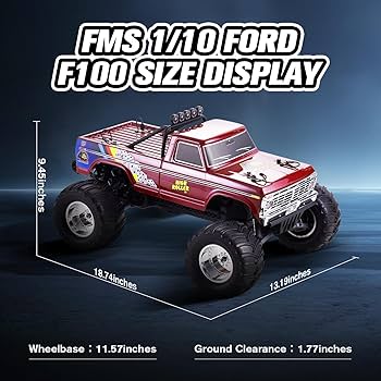 Amazon.com: FMS 1/10 RC Truck Ford F100 – 2WD Monster Truck