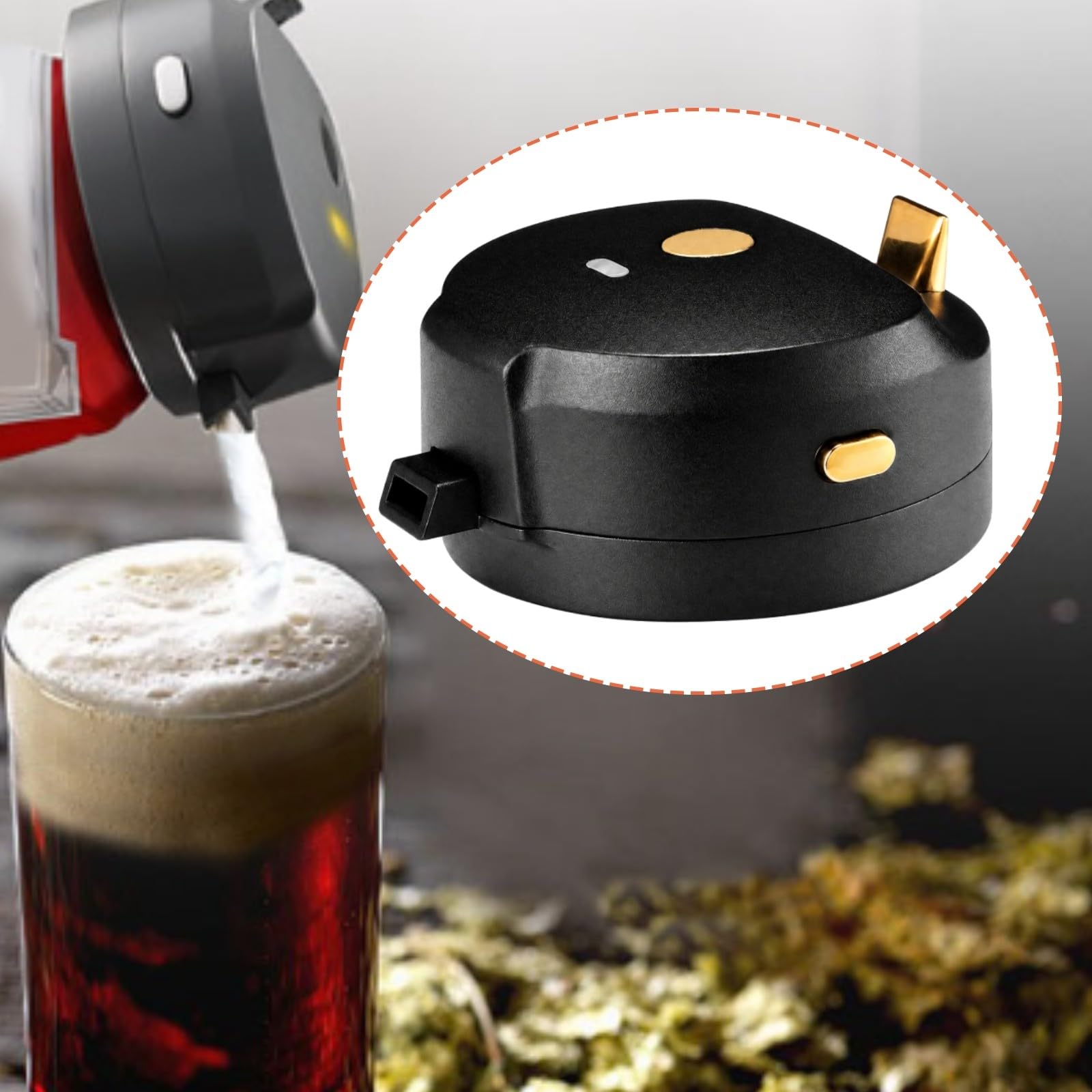 Milageto Espumador Portátil para Cerveza Enlatada Compacto Máquina Espumadora Cerveza Fácil Usar Herramienta Bebida para Reuniones Al Libre