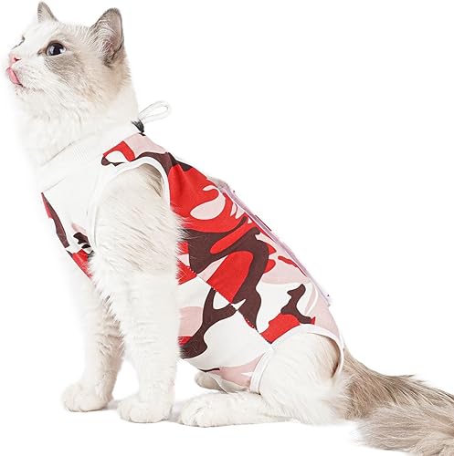 Traje de recuperación quirúrgica para gatos, cono de heridas abdominales, collar electrónico, alternativo, antilamidas o enfermedades de la piel,
