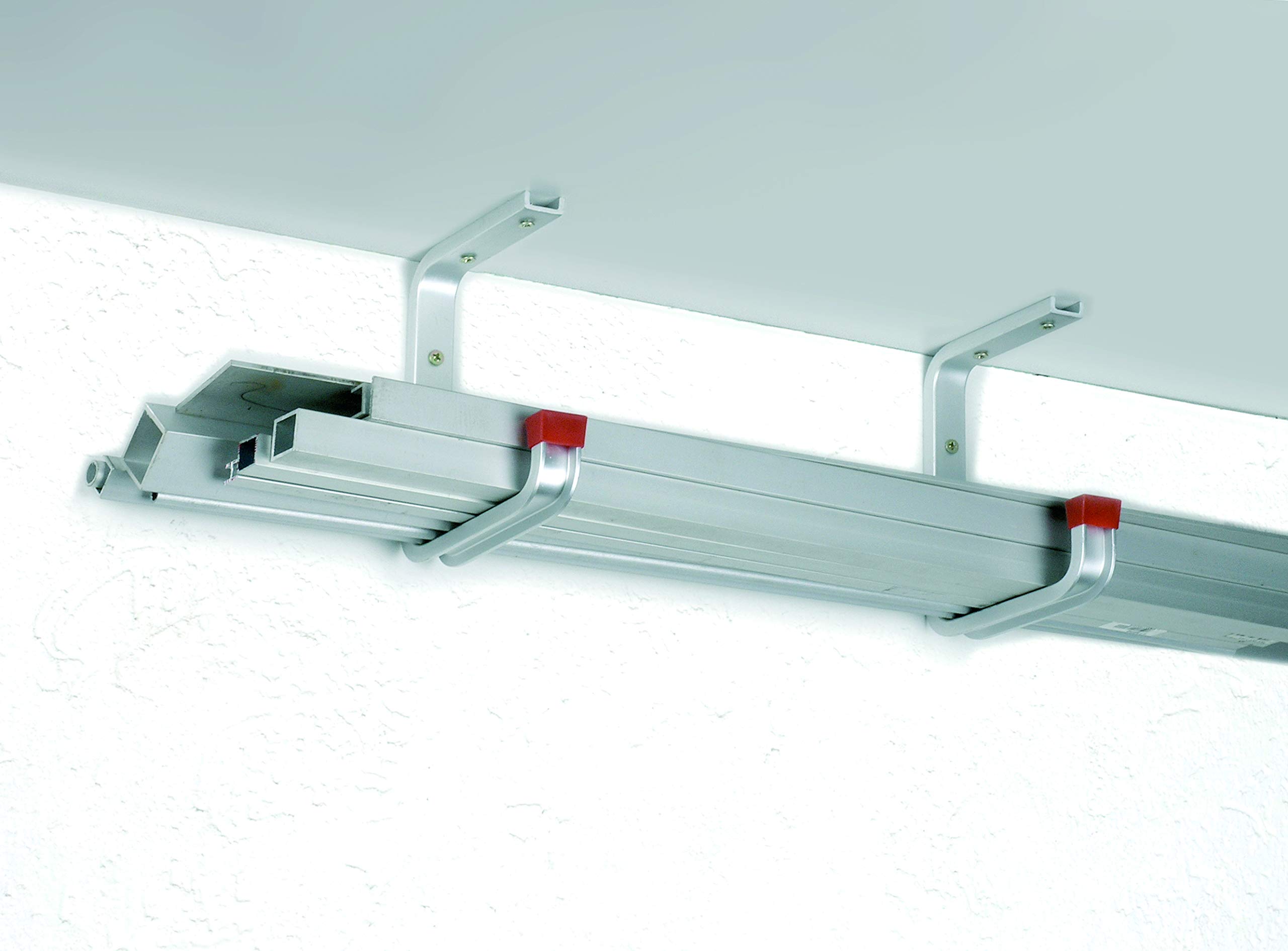 Alberts 856830 Crochet de plafond | au choix en différents tailles | coudé | aluminium | profondeur du crochet 120 mm | hauteur totale 160 mm | kit de 10