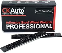 CKAuto 1/4oz Black Adhesive Stick-On Wheel Weights, Low Profile EasyPeel Tape, 240pcs 60oz Box for Cars Trucks SUVs Motorcycles