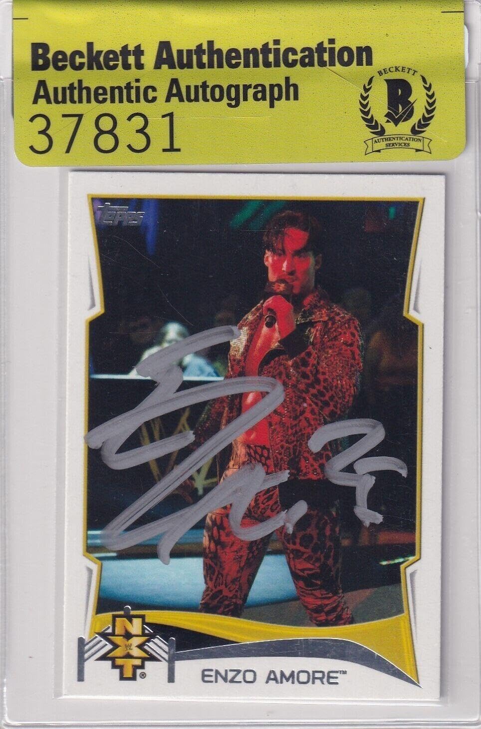 Enzo Amore Signed 2014 Topps WWE NXT Prospects Rookie Card #10 BAS COA RC Auto'd - Autographed Wrestling Cards