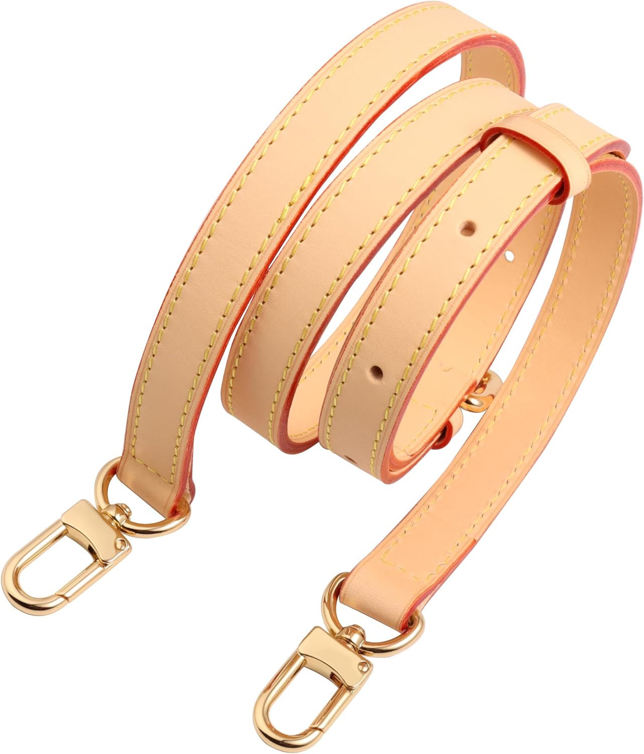 Genuine Vachetta Leather Crossbody Strap Vachetta Leather Replacement Bags Strap Adjustable Shoulder Strap for Speedy 20 25 30(Apricot Width 0.71“ Adjustalbe) - Image 6