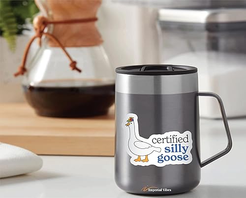 Miniatura 3 de Imperial Vibes  Pegatina de ganso tonto para botella de agua, divertido meme, calcomanía certificada para sombrero de hélice de ganso tonto,