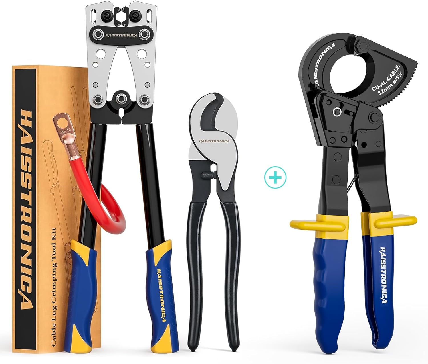 haisstronica Battery Terminals Crimping Tool + Cable Cutters