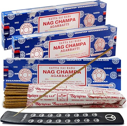 Vista 42 de Varillas de incienso de sándalo - Total de 180 varillas de incienso y soporte para varillas de incienso Insence Insense Satya