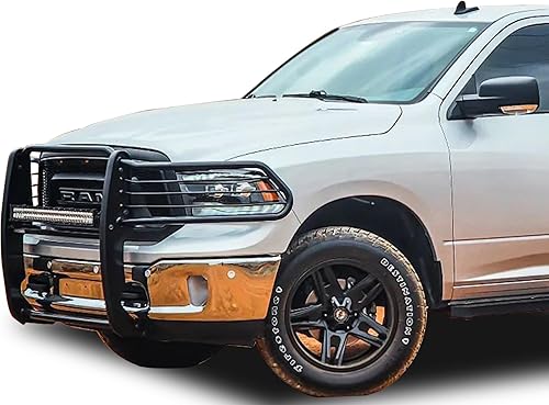 Miniatura 4 de Cepillo de rejilla de caballo negro modular negro compatible con Dodge Ram 1500 09-10  11-18 Ram 150019-24 Ram 1500 Classic (excepto Rebel y
