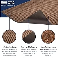 Vista 4 de Alfombrilla Notrax 117 Heritage Rib para vestíbulos y entradas en el interior, Marrón, 1