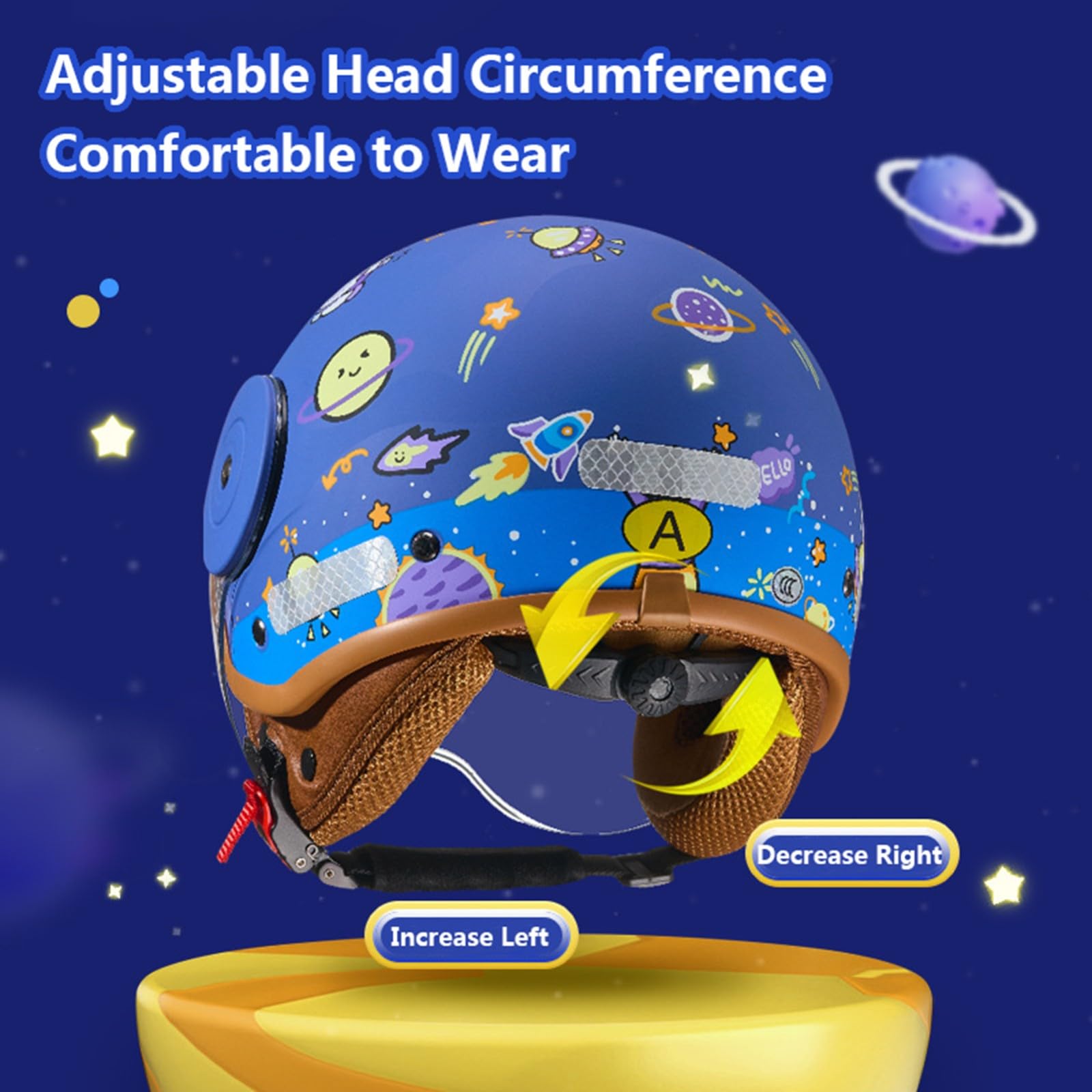 motorhelm voor kinderen kinderen scooter elektrische motorfietsen helmen ECE certificering kinderen leuke helm bromfietshelm voor 4~12 jaar meisjes jongens D,46-54CM motorhelm voor kinderen kinderen scooter elektrische motorfietsen helmen ECE certificering kinderen leuke helm bromfietshelm voor 4~12 jaar meisjes jongens D,46-54CM