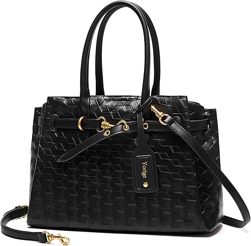 Bolso y bolso de mano para mujer, bolso de hombro cruzado de piel sintética con asa superior con correa ajustable