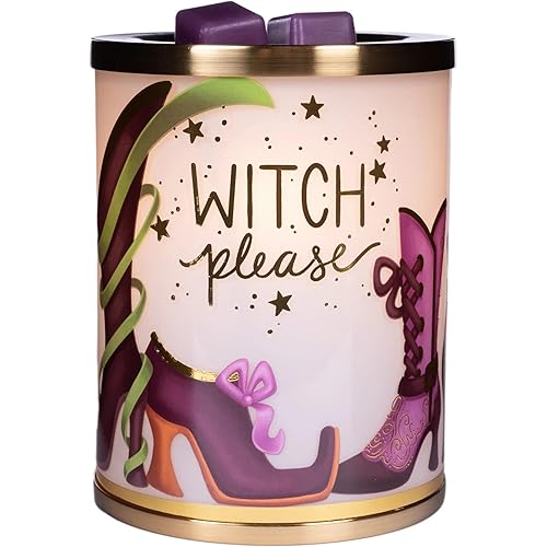 Scentsationals Wax Melt Warmer, Wax Warmer for Scented Wax Melts - Halloween Collection Witch Please - Candle Wax Melter for Fragrance Cubes and Tarts