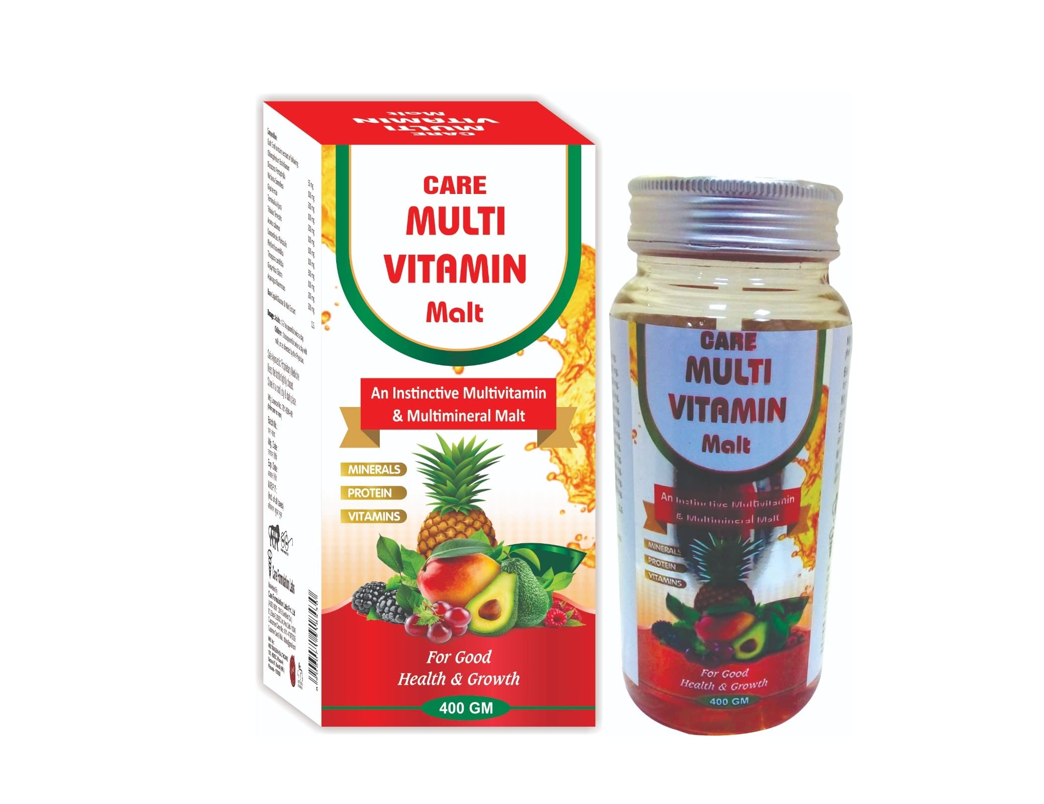 Care Multivitamin malt An Instinctive Multivitamin & Multimineral malt good source of mineral, Vitamins & Protein For good Health & Growth (2/400gm)