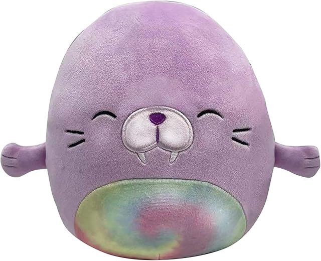 Squishmallows SQU-7.5" Squishmallow Purple Seal, SQJW22-75PS-12