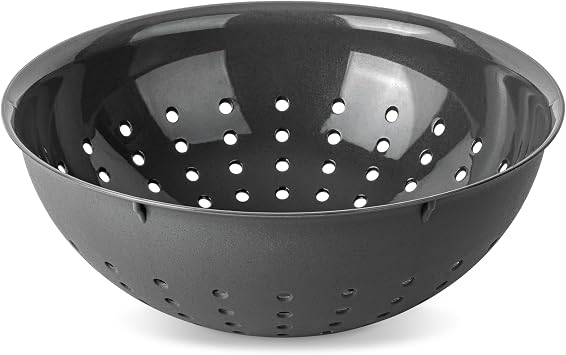 Koziol 7806701 Colander, Strainer, Sieve, Helper, Cooking, Kitchen prep, Plastic Wood, Nature Ash Grey