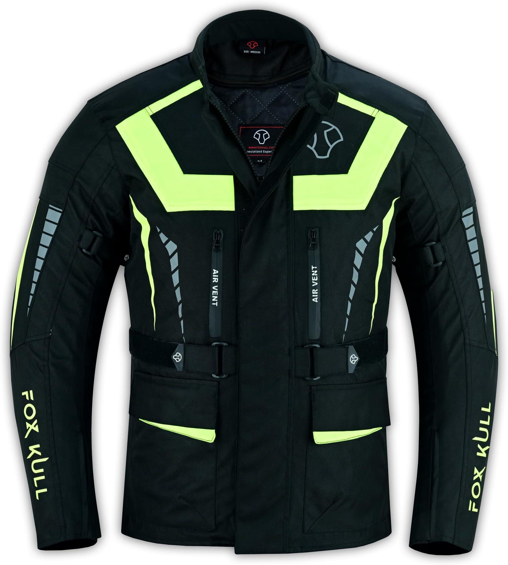 Motorcycle Jacket for Men Adventure/Touring with Cordura Textile Fabric for Motorbike Riding Protection Armor