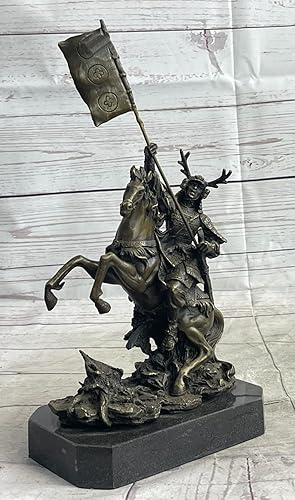Miniatura 2 de EUROPEAN BRONZE Dios nórdico Odin 100% real estatua de bronce pagano vikingo hecho a mano base de mármol figura decorativa hecha a mano regalo
