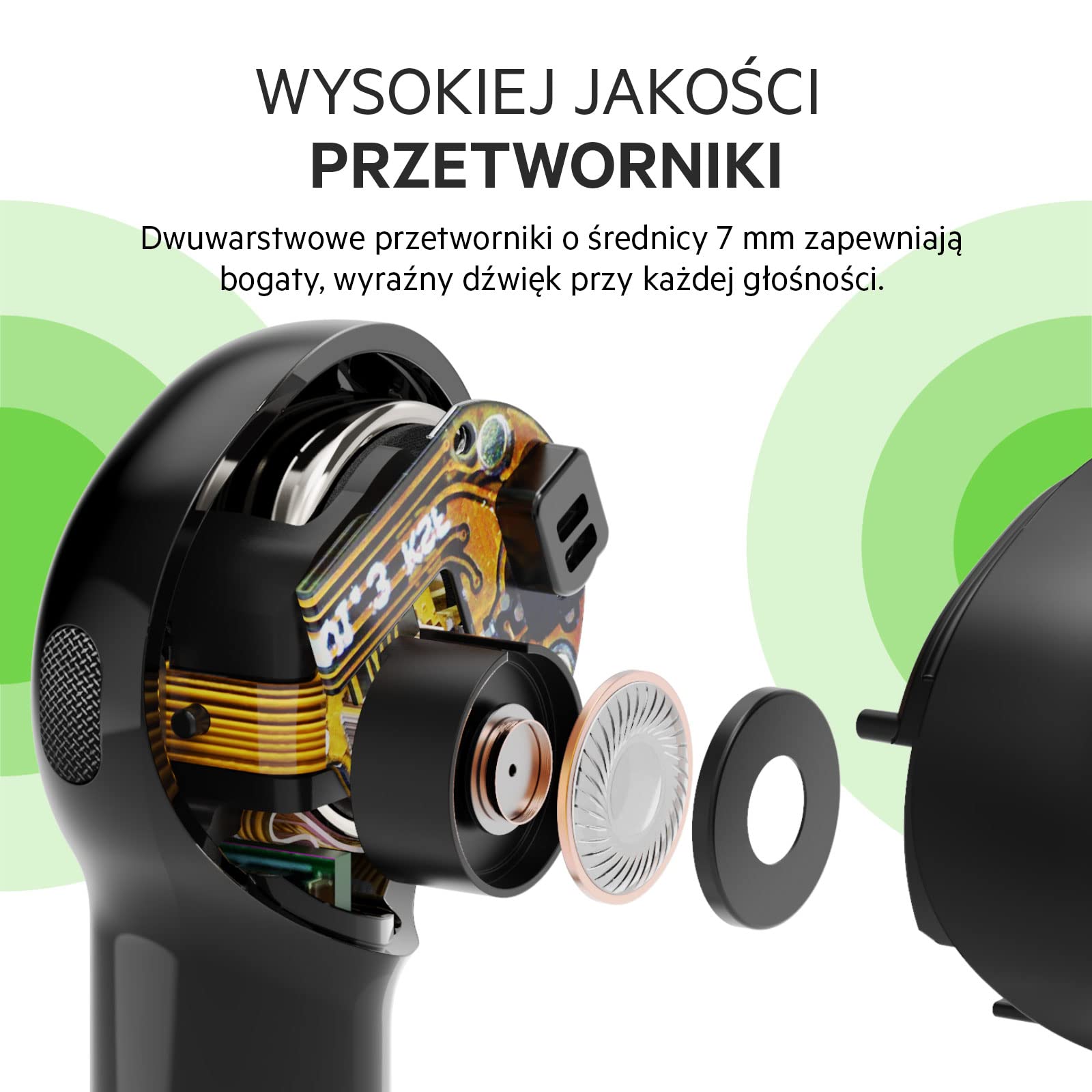 Belkin Słuchawki bezprzewodowe Bluetooth, prawdziwie bezprzewodowe słuchawki SOUNDFORM Freedom z etui do ładowania, odporność na pot i wodę IPX5, głębokie basy, do telefonów iPhone, Android – czarne