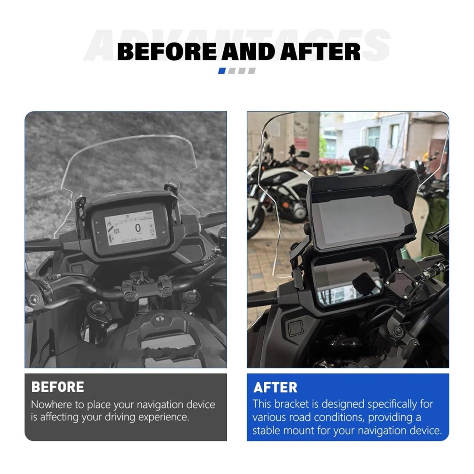 Moto GPS Staffa Navigazione Per NC750X NC 750X 2025-Supporto Per Piastra Di Navigazione Per Supporto Per Smartphone GPS Per Moto Supporto Per Parabrezza Supporto Per Navigatore GPS Per Moto(22mm.)