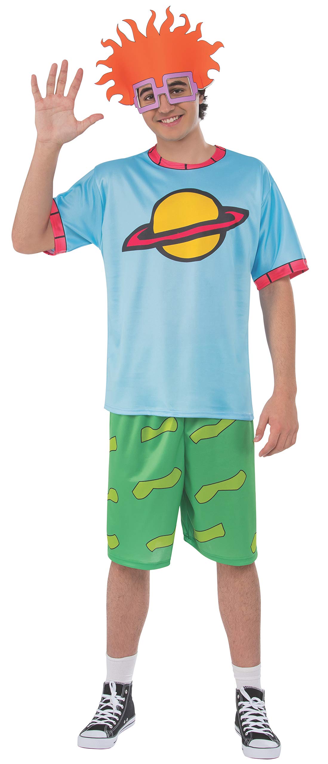 Rubie's mens Splat! Rugrats Chuckie Finster Costume Top and Headpiece