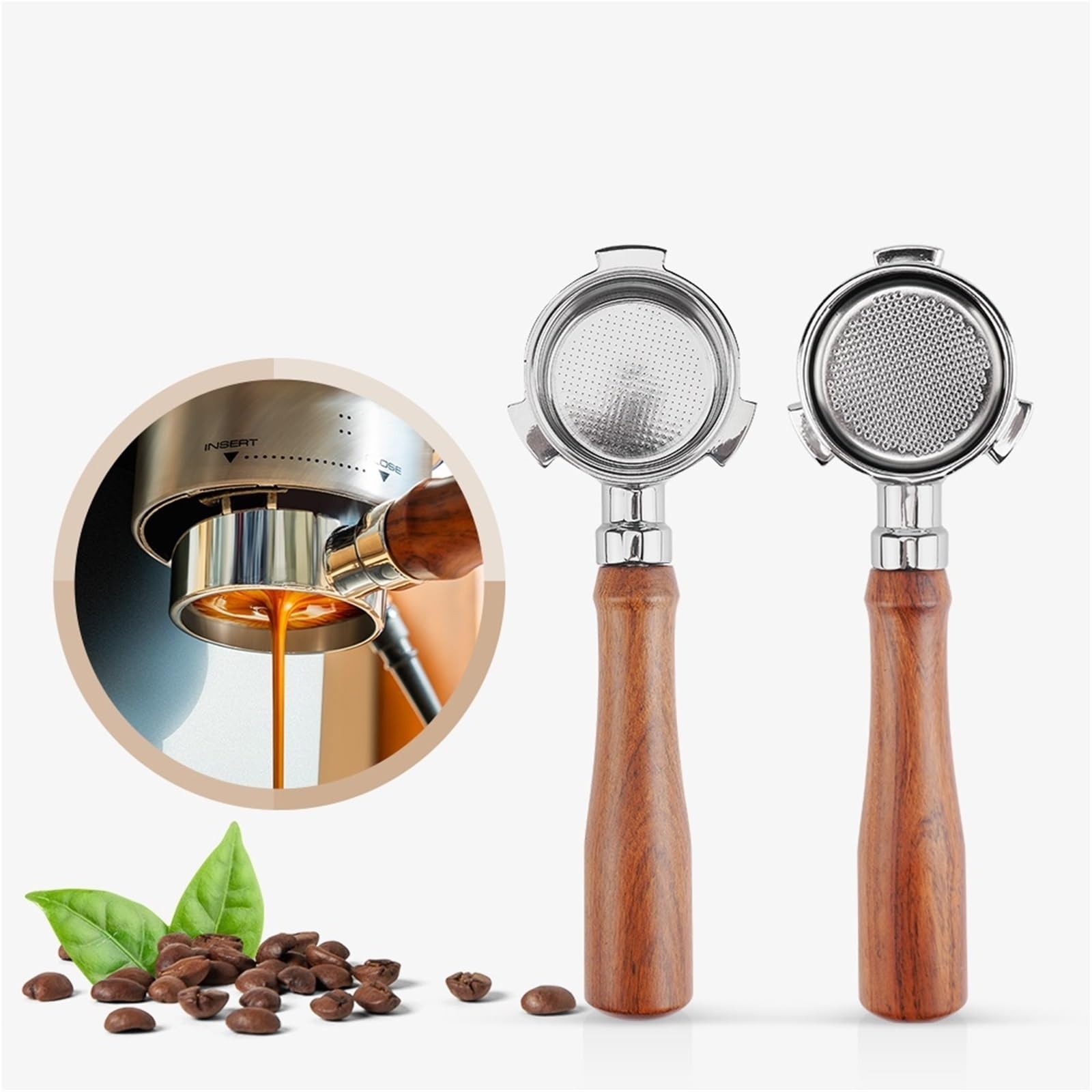 1 unidad de portafiltro repuesto for cafetera espresso, compatible con accesorios for máquinas café para Café(58mm)