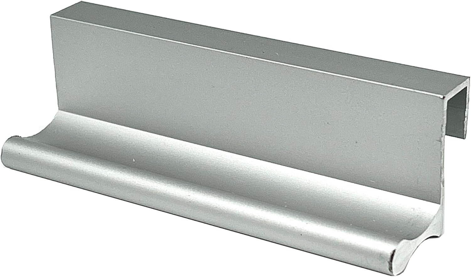 C.R. LAURENCE D640A CRL Satin Anodized 12" Aluminum Extrusion for Showcase Finger Pull with 7/16" Lip