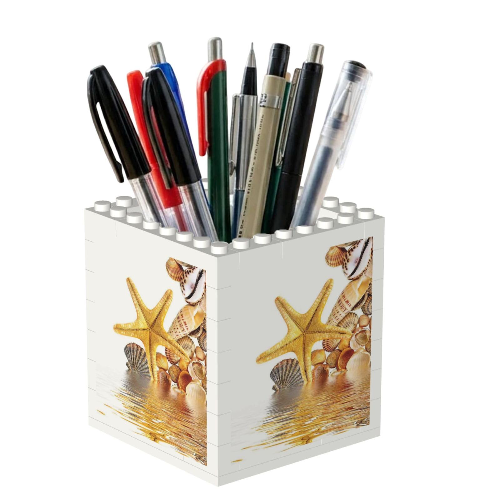 Poadnly Starfish, Pen Pot Pencil Holder for Office Home School, Compact Desk Organiser for Office Stationery