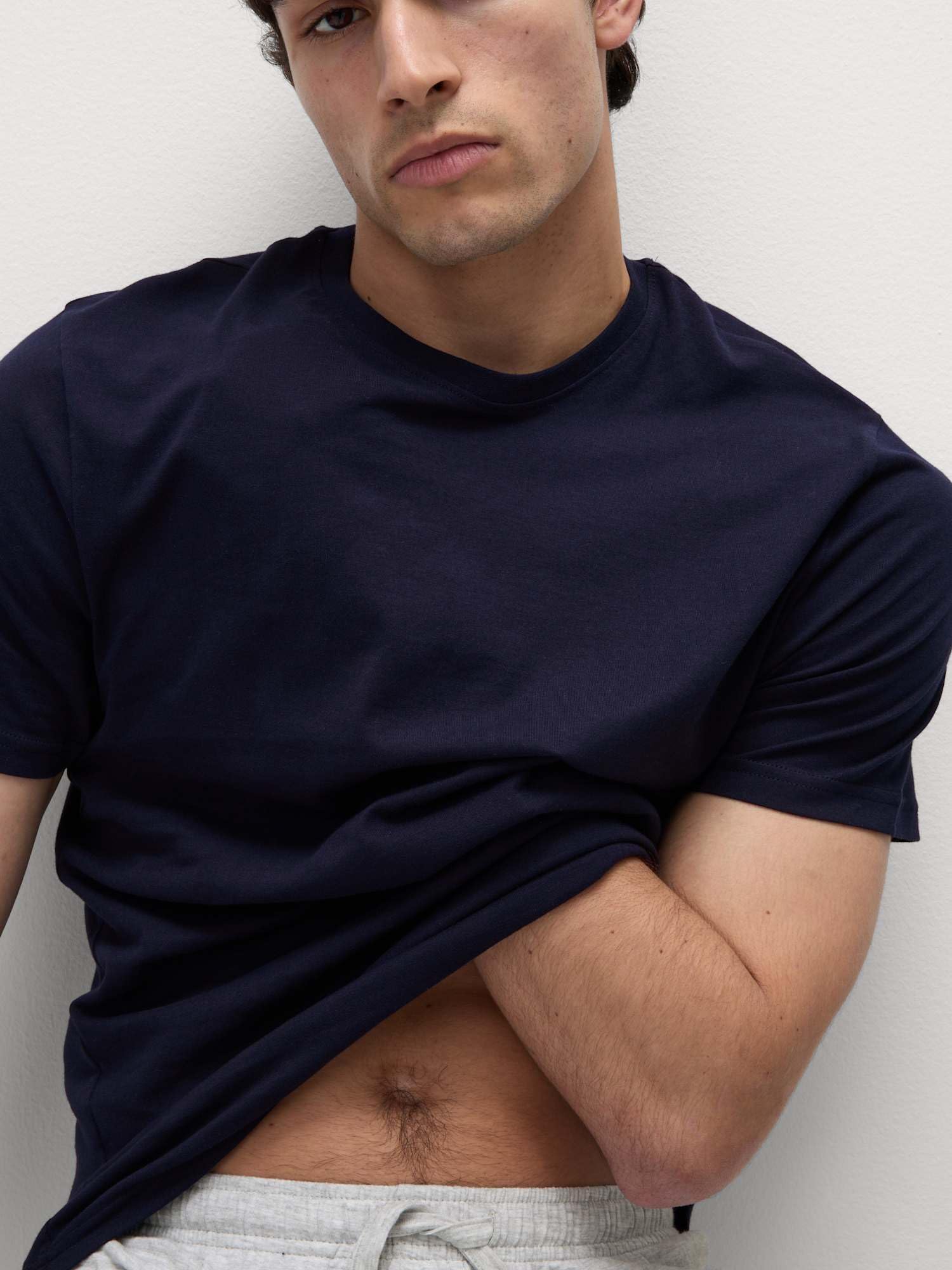 Marks & Spencer Conjunto de Pijama con Alto Contenido en Algodón para Hombre, Ajuste Normal, Cintura con Cordón, con Bolsillos