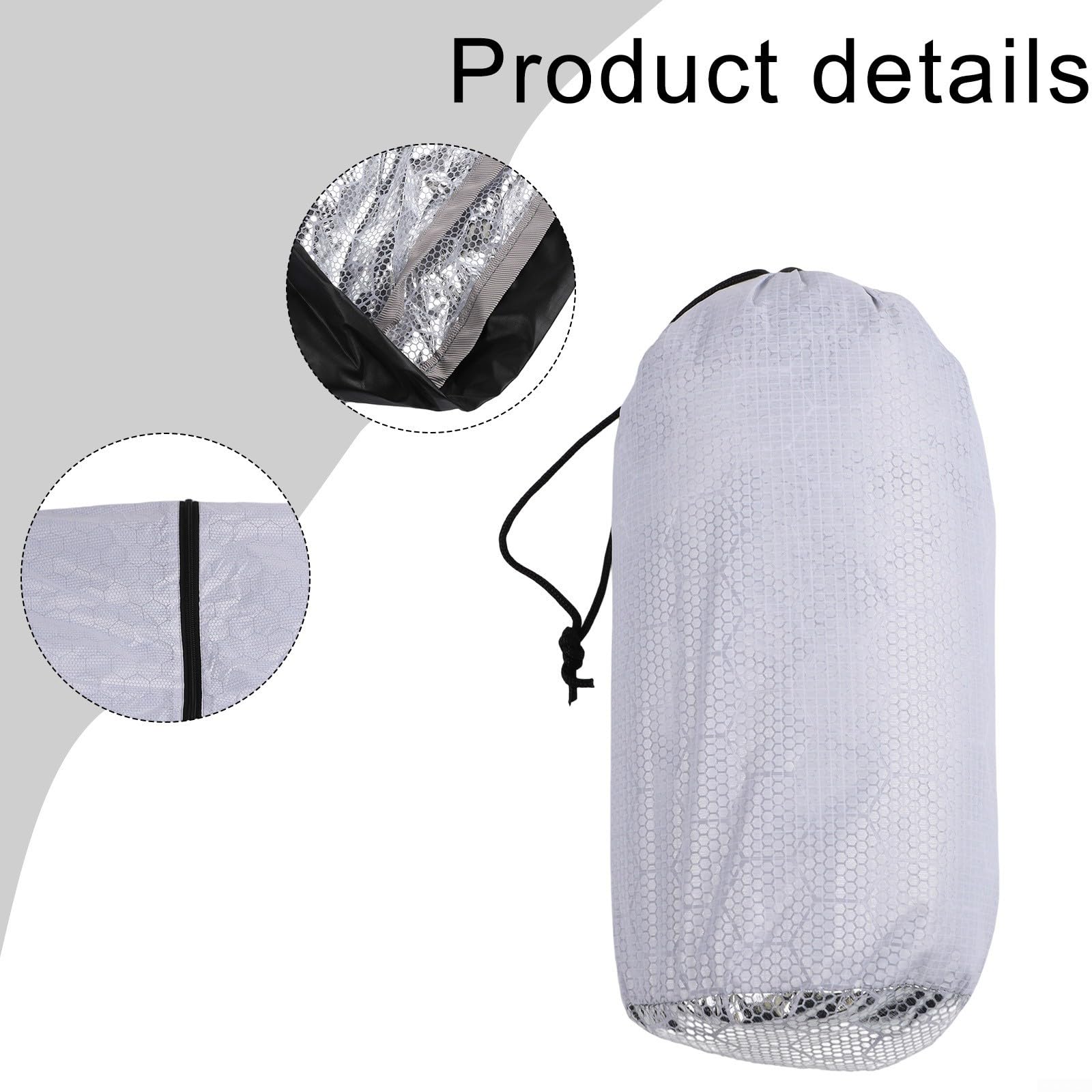 Thermo-Bivvy-Tasche, 400T Nylon, Überlebensschlafsack für Camping, Wandern, Rettung, Wärmespeicherung, winddicht, 208 x 81 cm