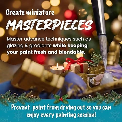 Miniatura 9 de Papel de paleta WetNDri para pintura acrílica. 50 paletas de papel de pintura desechables y 2 esponjas húmedas grises adecuadas para paletas húmedas