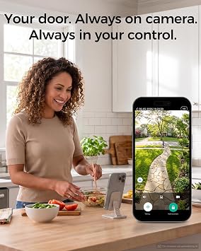 WiFi Video Smart Lock with Handle, 5-in-1 Keyless Deadbolt for Front Door